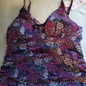 Tankini and bottoms bathing suit.